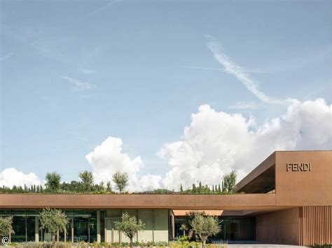 The Fendi factory in Tuscany disappears into the landscape